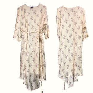 WUKOGALS floral long asymmetric dress size L
